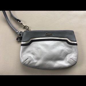 Coach wristlet silver